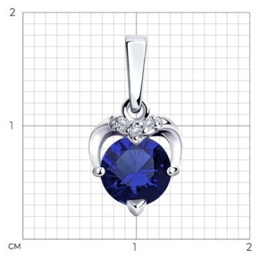 Подвеска Diamant 94-130-00730-1 вес 0.8 г серебро, фианит купить,8123