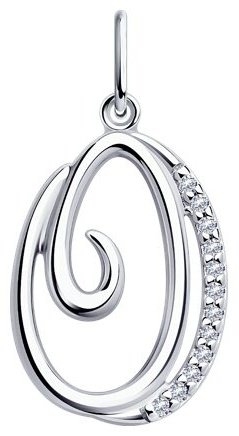 Подвеска Diamant 94-130-01378-1 вес 1.24 г серебро, фианит купить,8311