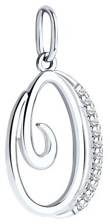 Подвеска Diamant 94-130-01378-1 вес 1.24 г серебро, фианит купить,8311