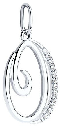 Подвеска Diamant 94-130-01378-1 вес 1.24 г серебро, фианит купить,8311