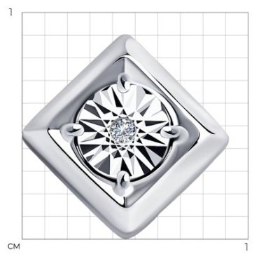 Подвеска SOKOLOV 87030034 вес 0.75 г серебро, бриллиант купить,10157
