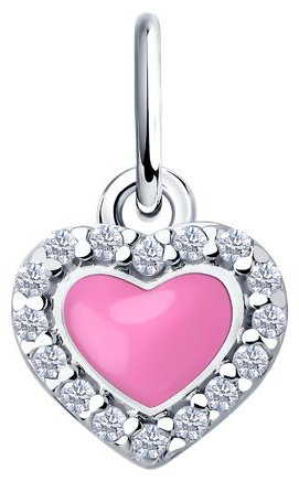 Подвеска Diamant 94-130-02202-1 вес 0.5 г серебро, без вставок купить,3420
