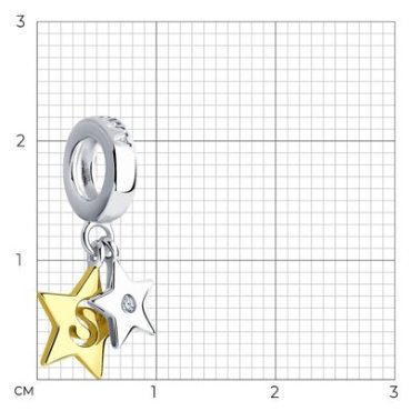 Подвеска SOKOLOV 94032457 вес 1.65 г серебро, фианит купить,8938