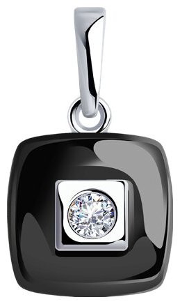 Подвеска Diamant 94-130-01278-1 вес 2.07 г серебро, фианит, керамика купить,8960