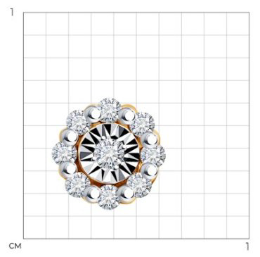 Подвеска Diamant 51-230-02939-1 вес 0.27 г золото, бриллиант купить,59864