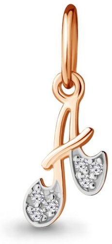 Подвеска AQUAMARINE 23167А вес 0.27 г серебро, фианит купить,NaN