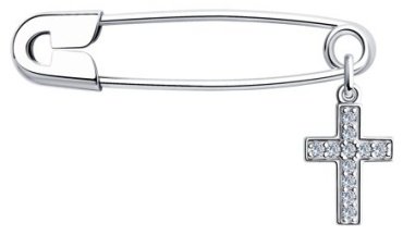 Булавка SOKOLOV 94040234 вес 1.42 г серебро, фианит купить,8123