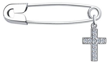Булавка SOKOLOV 94040234 вес 1.42 г серебро, фианит купить,8123