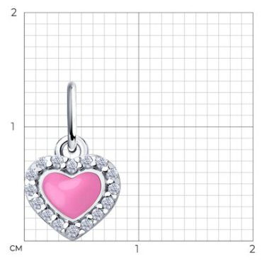 Подвеска Diamant 94-130-02202-1 вес 0.5 г серебро, без вставок купить,3420