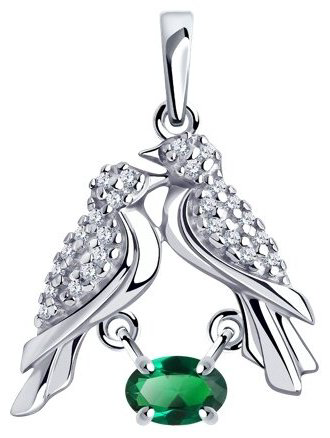 Подвеска Diamant 94-130-00539-1 вес 1.8 г серебро, фианит купить,7531
