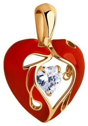 Подвеска Diamant 93-130-01625-1 вес 2.05 г серебро, эмаль, фианит Swarovski купить,8104