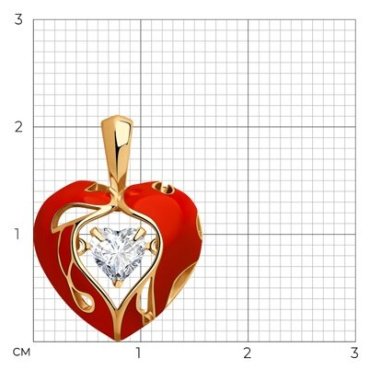 Подвеска Diamant 93-130-01625-1 вес 2.05 г серебро, эмаль, фианит Swarovski купить,8104