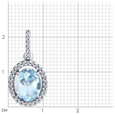 Подвеска Diamant 94-330-01999-1 вес 1.4 г серебро, топаз купить,14144
