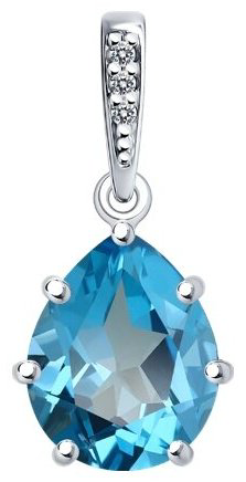 Подвеска Diamant 94-330-02059-1 вес 1.035 г серебро, топаз купить,35321