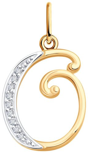Подвеска Diamant 51-130-02884-1 вес 0.81 г золото, фианит купить,63779