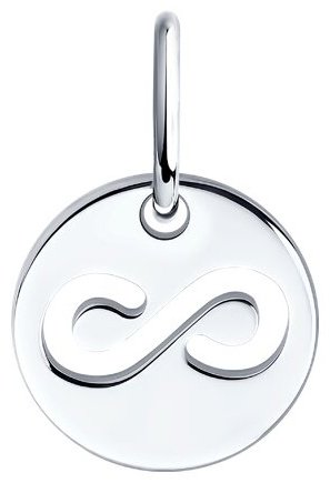 Подвеска Diamant 94-130-02239-1_s вес 0.47 г серебро, без вставок купить,NaN