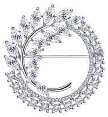 Брошь Diamant 94-140-00487-1 вес 8.31 г серебро, фианит купить,52326