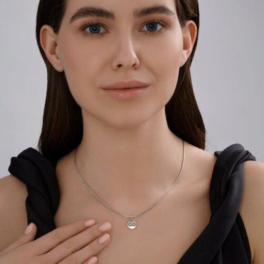 Подвеска Diamant 94-130-02239-1_s вес 0.47 г серебро, без вставок купить,NaN
