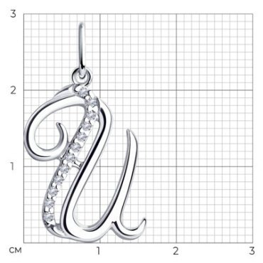 Подвеска Diamant 94-130-01423-1 вес 1.23 г серебро, фианит купить,8311
