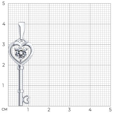 Подвеска SOKOLOV 94030238 вес 1.919 г серебро, фианит купить,NaN
