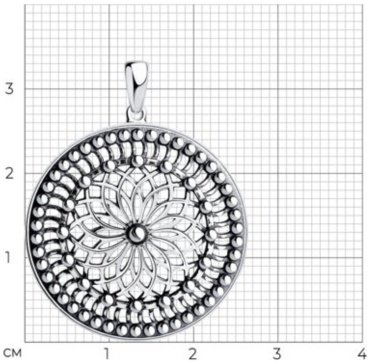 Подвеска Diamant 95-130-01112-1 вес 2.7 г серебро, без вставок купить,16416