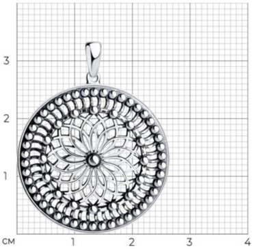 Подвеска Diamant 95-130-01112-1 вес 2.7 г серебро, без вставок купить,16416