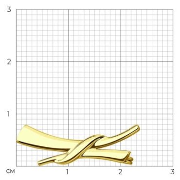 Брошь Diamant 53-140-01688-1 вес 1.22 г золото, без вставок купить,107457