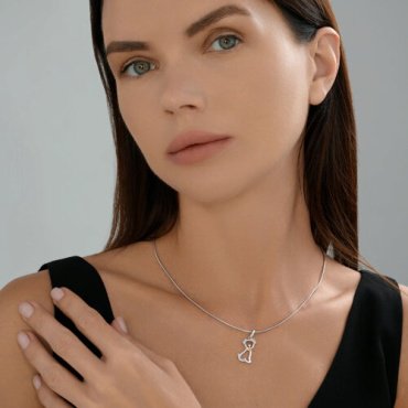 Подвеска Diamant 94-130-02269-1 вес 1 г серебро, фианит купить,6373