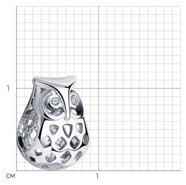 Подвеска Diamant 94-130-01051-1 вес 0.95 г серебро, фианит купить,8123