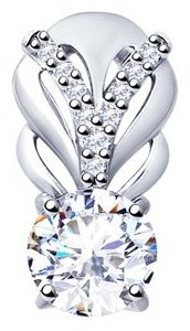 Подвеска Diamant 94-130-01220-1 вес 1.25 г серебро, фианит купить,5483