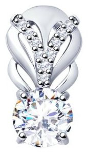 Подвеска Diamant 94-130-01220-1 вес 1.25 г серебро, фианит купить,5483
