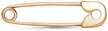 Булавка AQUAMARINE 72589.6 вес 0.65 г серебро, без вставок купить,11774