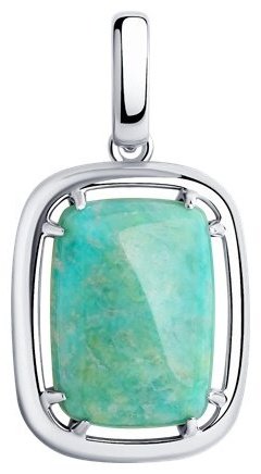 Подвеска Diamant 94-330-00897-1_s вес 3.07 г серебро, амазонит купить,16865