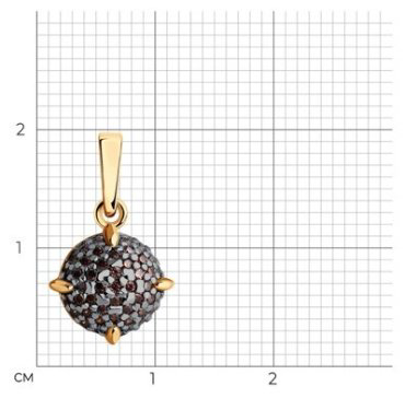 Подвеска Diamant 93-130-01987-2 вес 1.36 г серебро, фианит купить,9285