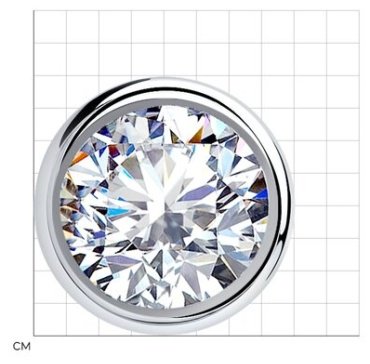 Подвеска SOKOLOV 94031378 вес 0.91 г серебро, фианит купить,7495