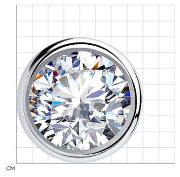 Подвеска SOKOLOV 94031378 вес 0.91 г серебро, фианит купить,7495