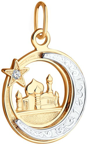 Подвеска SOKOLOV 030047 вес 2.05 г золото, фианит купить,218711