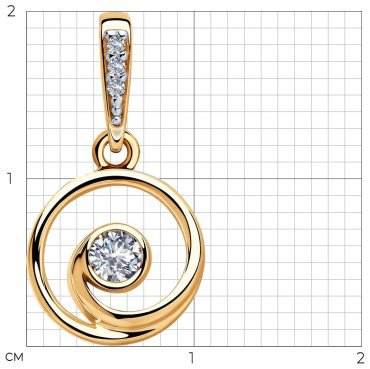 Подвеска SOKOLOV 93030397 вес 0.88 г серебро, фианит купить,NaN