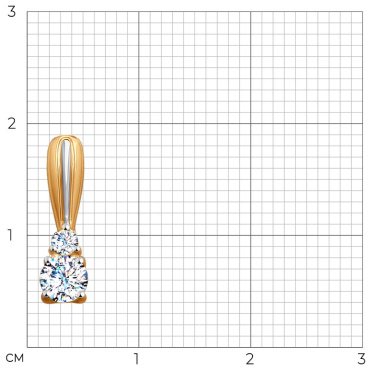 Подвеска Diamant 51-130-00108-1 вес 0.72 г золото, фианит купить,71966