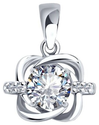 Подвеска SOKOLOV 94032137 вес 1.29 г серебро, фианит купить,NaN