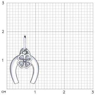 Подвеска SOKOLOV 94031899-sk21 вес 0.7 г серебро, фианит купить,8123
