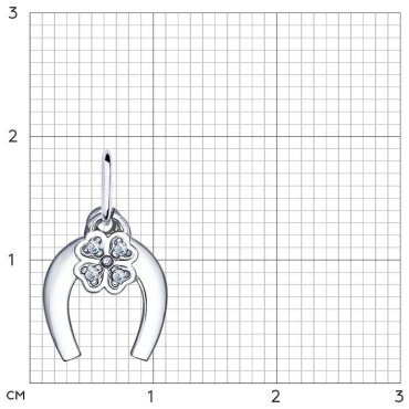 Подвеска SOKOLOV 94031899-sk21 вес 0.7 г серебро, фианит купить,8123