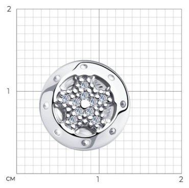 Подвеска Diamant 94-130-00455-1 вес 1.41 г серебро, без вставок купить,5157