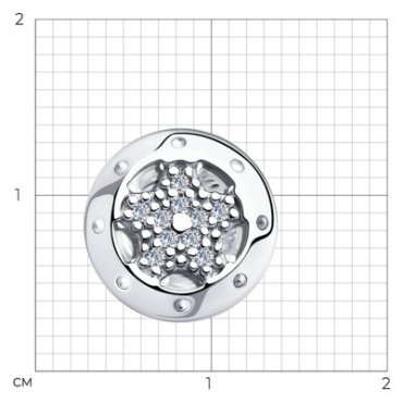 Подвеска Diamant 94-130-00455-1 вес 1.41 г серебро, без вставок купить,5157