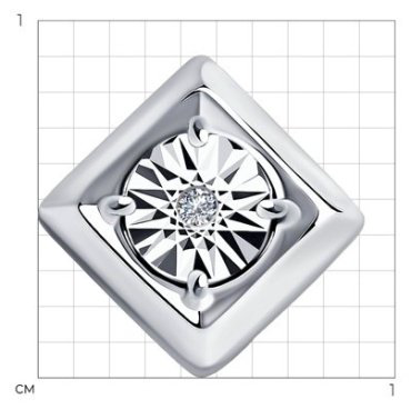Подвеска SOKOLOV 87030034 вес 0.79 г серебро, бриллиант купить,10157