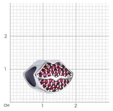 Подвеска Diamant 94-130-01269-1_s вес 3.27 г серебро, корунд купить,14304