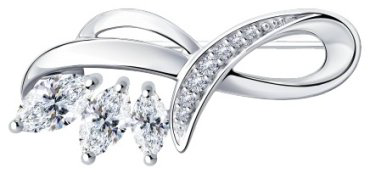 Брошь Diamant 94-140-00614-1 вес 2.3 г серебро, фианит купить,13661