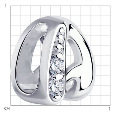 Подвеска Diamant 94-130-01302-1 вес 0.97 г серебро, фианит купить,9234
