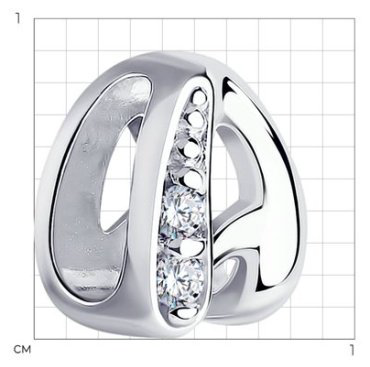 Подвеска Diamant 94-130-01302-1 вес 0.97 г серебро, фианит купить,9234