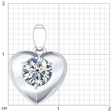 Подвеска SOKOLOV 94031121 вес 1.53 г серебро, фианит купить,NaN